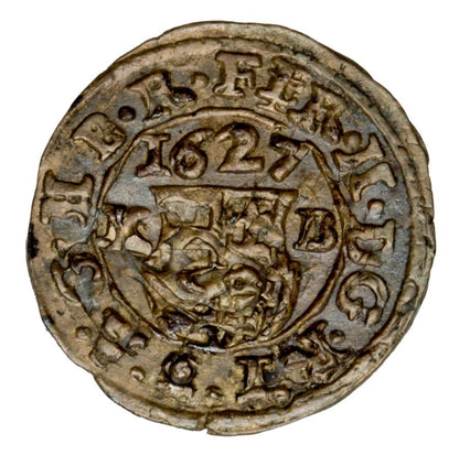 Denier 1627 Ferdinand II Habsbourg Hongrie Kremnica