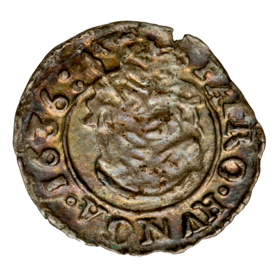 Denier 1636 Ferdinand II Habsbourg Hongrie Kremnica