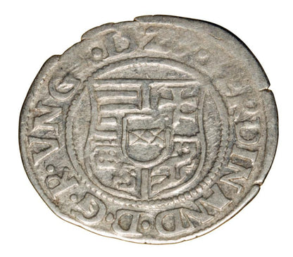 Denier 1529 Ferdinand Ier de Habsbourg Hongrie Kremnica