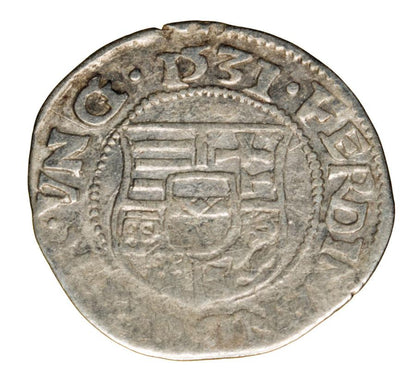 Denier 1531 Ferdinand Ier de Habsbourg Hongrie Kremnica