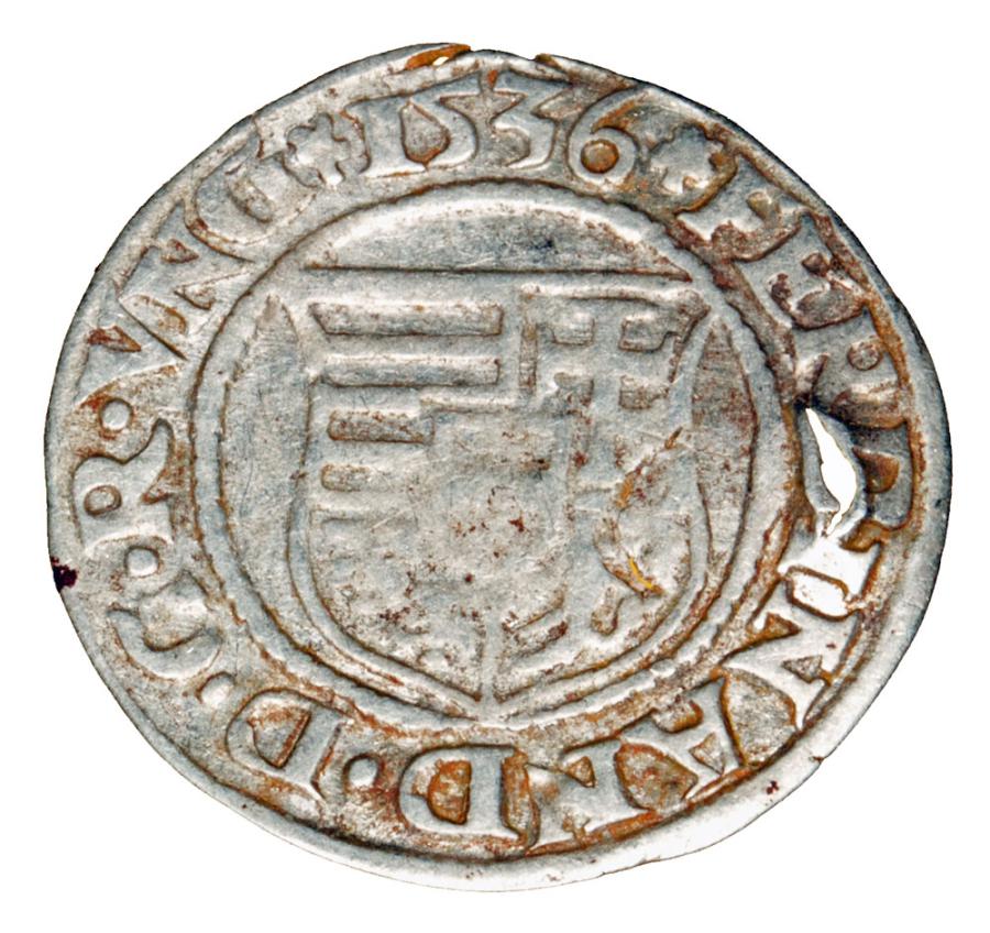 Denar 1536 Ferdinand Ier Habsbourg Hongrie Kremnica