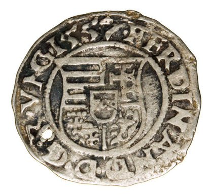 Denar 1557 Ferdinand Ier de Habsbourg Hongrie Kremnica