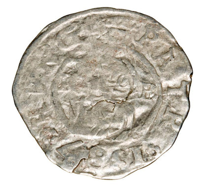 Denier 1587 Rodolphe II Habsbourg Hongrie Kremnica