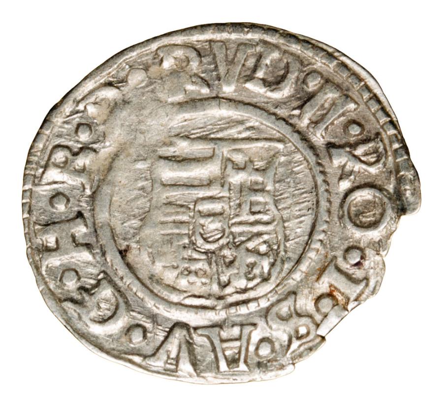Denier 1594 Rodolphe II Habsbourg Hongrie Kremnica