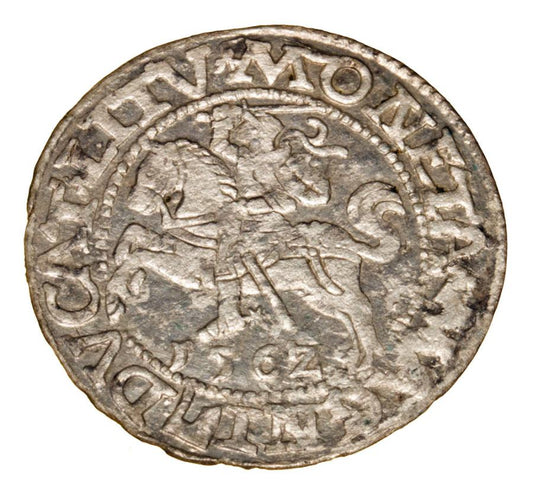 Demi-grosz 1562 Sigismond II Auguste Lituanie Vilnius