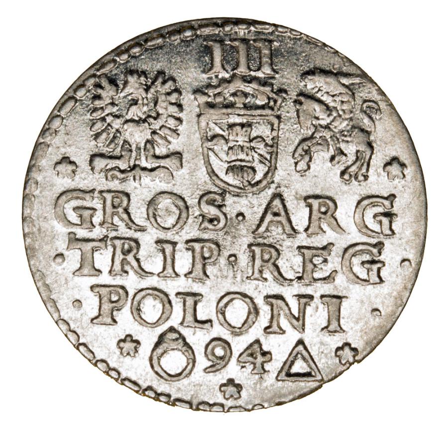 Trojak 1594 Sigismond III Vasa de Pologne Malbork