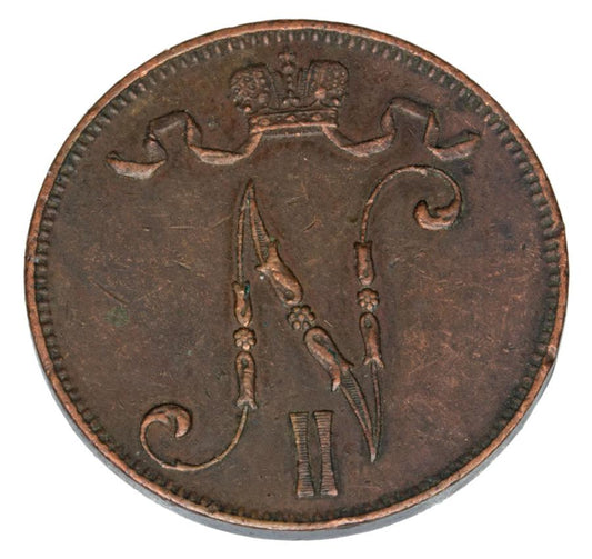 Pièce de 5 pence 1911 Nicolas II Russie Finlande Helsinki