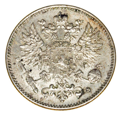 Pièce de 50 pence de 1916 Nicolas II, Finlande russe, Helsinki