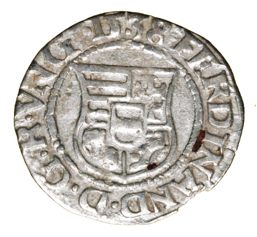 Denier 1538 Ferdinand Ier de Habsbourg Hongrie Kremnica