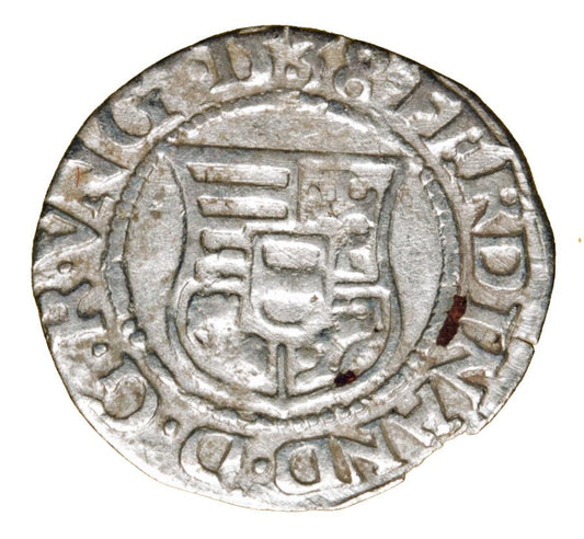 Denier 1538 Ferdinand Ier de Habsbourg Hongrie Kremnica