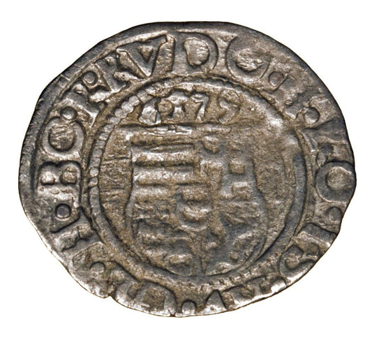 Denier 1579 Rodolphe II Habsbourg Hongrie Kremnica