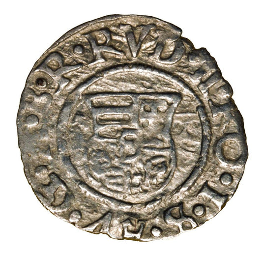 Denier 1595 Rodolphe II Habsbourg Hongrie Kremnica