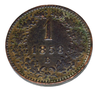 1 kreuzer 1858 François-Joseph Ier d'Autriche Kremnica