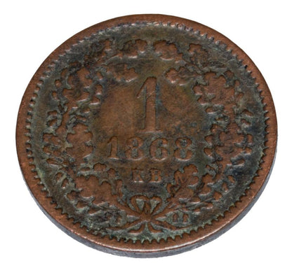 1 kreuzer 1868 François Joseph Ier de Hongrie Kremnica
