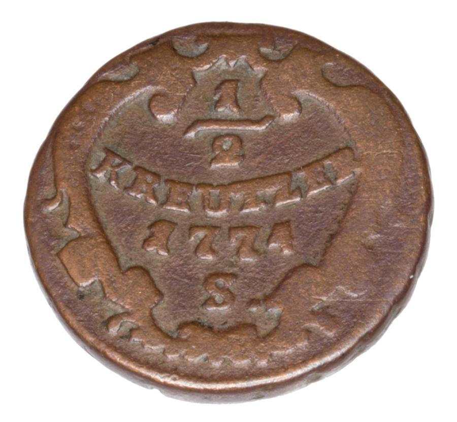 1/2 kreuzer 1774 Joseph II Habsbourg Autriche Smolnik