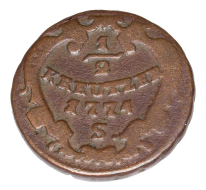 1/2 kreuzer 1774 Joseph II Habsbourg Autriche Smolnik