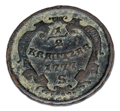 1/2 krajcar 1777 Maria Teresa Habsburg Autriche Smolnik