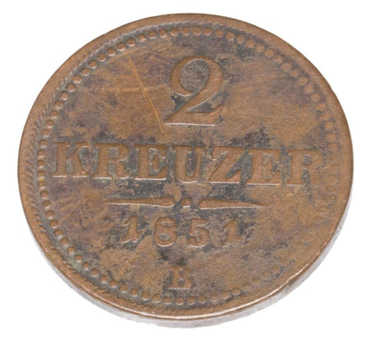 2 kreuzer 1851 François-Joseph Ier d'Autriche Kremnica