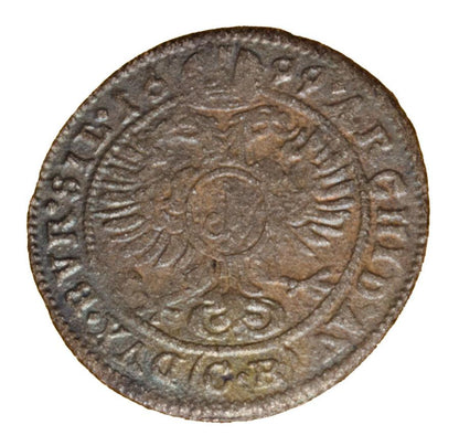 1 kreuzer 1669 Léopold Ier Habsbourg Silésie Brzeg