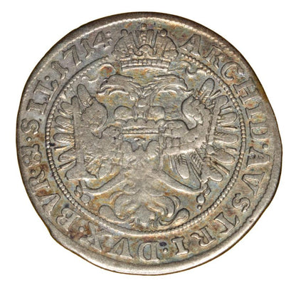 6 kreuzer 1714 Charles VI Habsbourg Silésie Wrocław