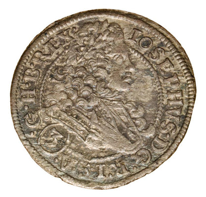 3 kreuzer 1711 Joseph II Habsbourg Silésie Wrocław