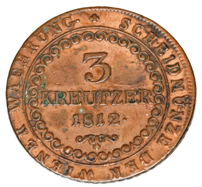 3 kreuzer 1812 François II Habsbourg Autriche Smolnik