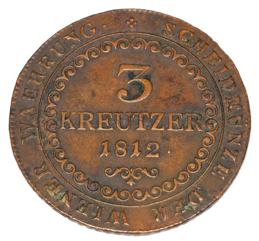 3 kreuzer 1812 François II Habsbourg Autriche Kremnica