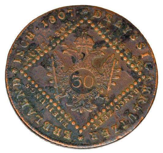 30 kreuzer 1807 François II Habsbourg Autriche Vienne