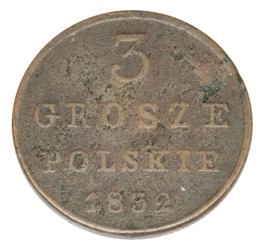 3 grosze 1832 Nicolas Ier Royaume de Pologne Varsovie F.H.