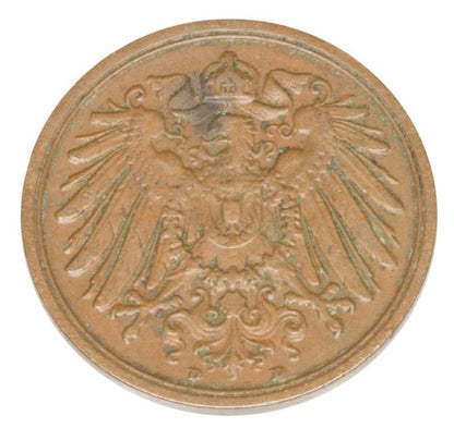 2 pfennig 1904 Guillaume II Hohenzollern Allemagne Munich D