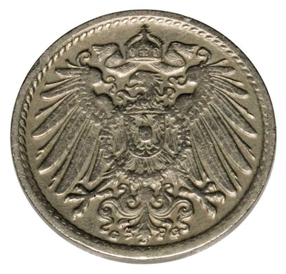 5 pfennig 1906 Guillaume II Hohenzollern Allemagne Karlsruhe G