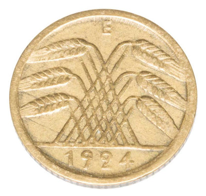 5 reichspfennig 1924 Allemagne Muldenhutten E