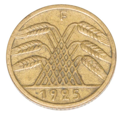 5 Reichspfennig 1925 Allemagne Stuttgart F