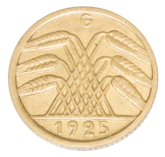 5 Reichspfennig 1925 Allemagne Karlsruhe G