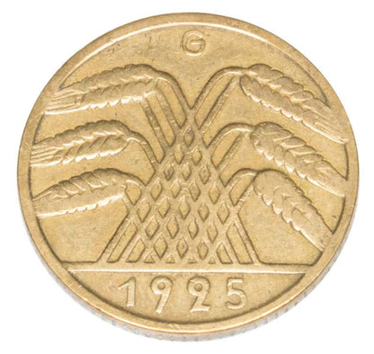 10 Reichspfennig 1925 Allemagne Karlsruhe G
