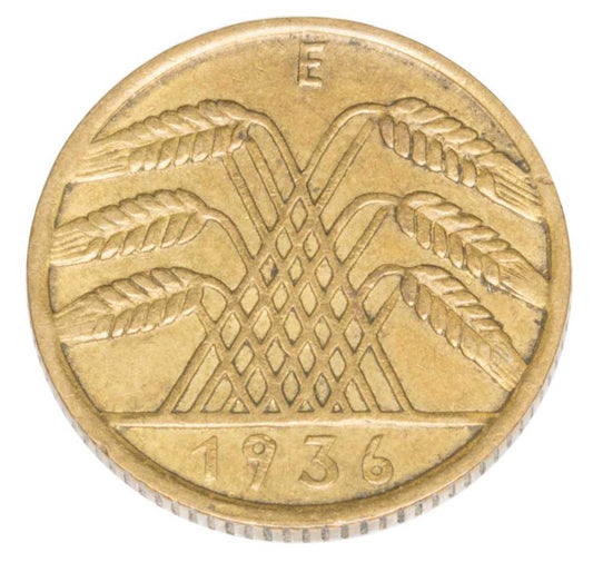 10 reichspfennig 1936 Allemagne Muldenhutten E