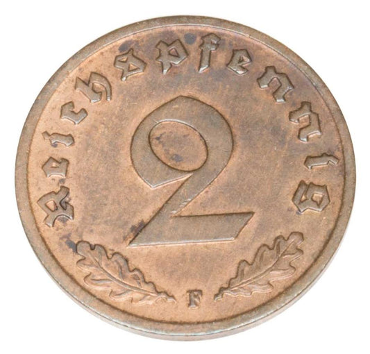 2 Reichspfennig 1937 Allemagne Stuttgart F