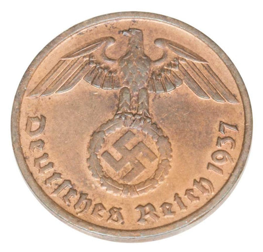 2 Reichspfennig 1937 Allemagne Stuttgart F