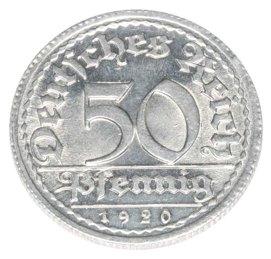 50 pfennig 1920 Allemagne Muldenhutten E