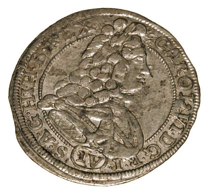 6 kreuzer 1713 Charles VI Habsbourg Silésie Wrocław