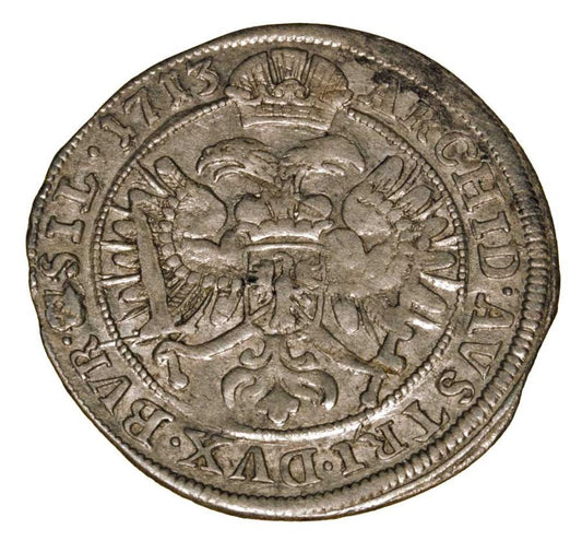 6 kreuzer 1713 Charles VI Habsbourg Silésie Wrocław