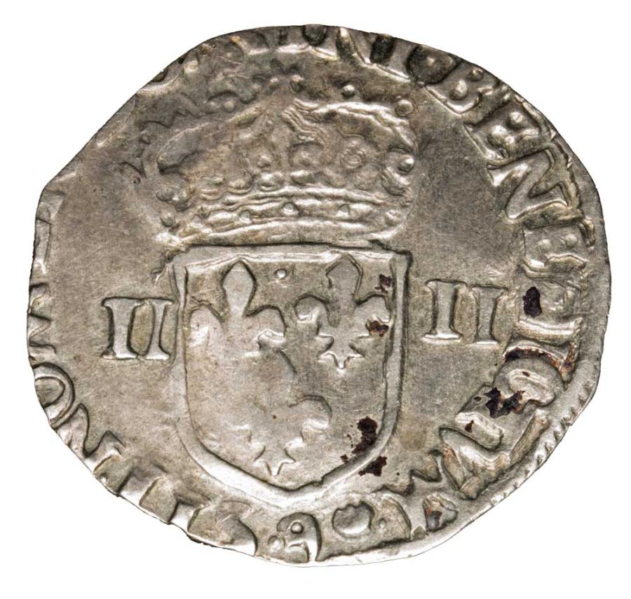 1/4 écu 1582 Henri de Valois France Rennes