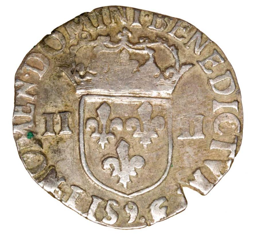 1/4 écu 1588 Henri de Valois France Rennes