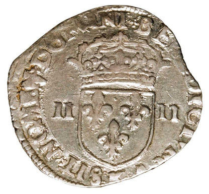 1/4 écu 1591 Henri IV le Grand France Bordeaux