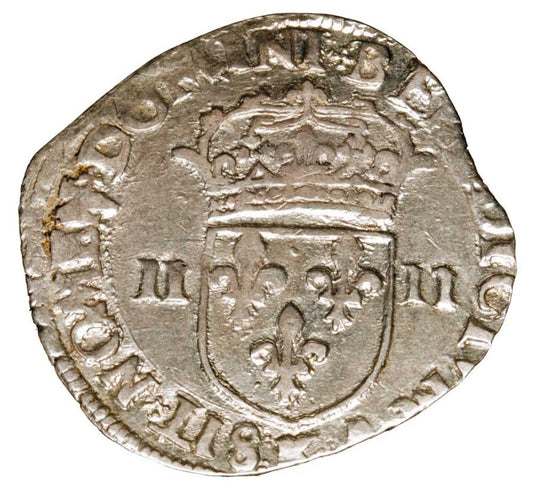 1/4 écu 1591 Henri IV le Grand France Bordeaux