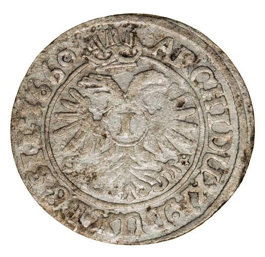 1 kreuzer 1660 Léopold Ier Habsbourg Silésie Wrocław