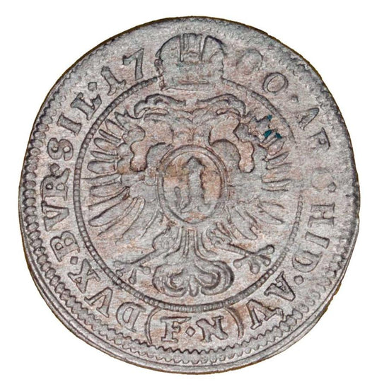 1 kreuzer 1700 Léopold Ier Habsbourg Silésie Opole