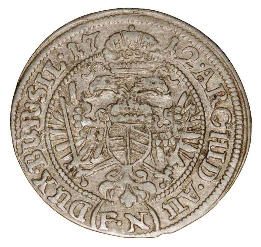 3 kreuzer 1712 Charles VI Habsbourg Silésie Wrocław