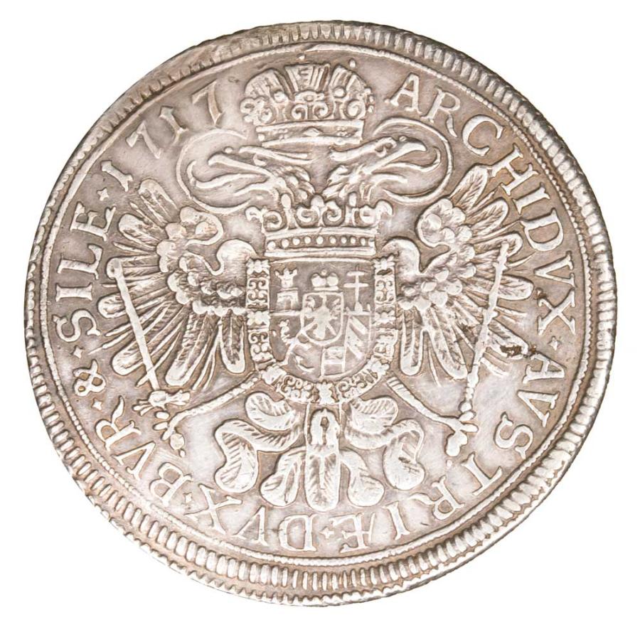 Thaler 1717 Charles VI Habsbourg Silésie Wrocław