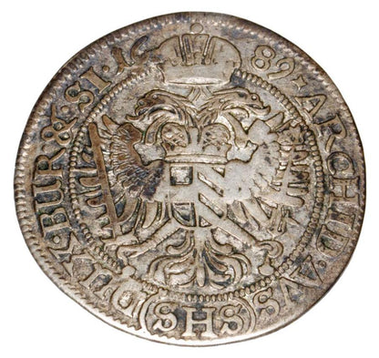 6 kreuzer 1689 Léopold Ier Habsbourg Silésie Wrocław